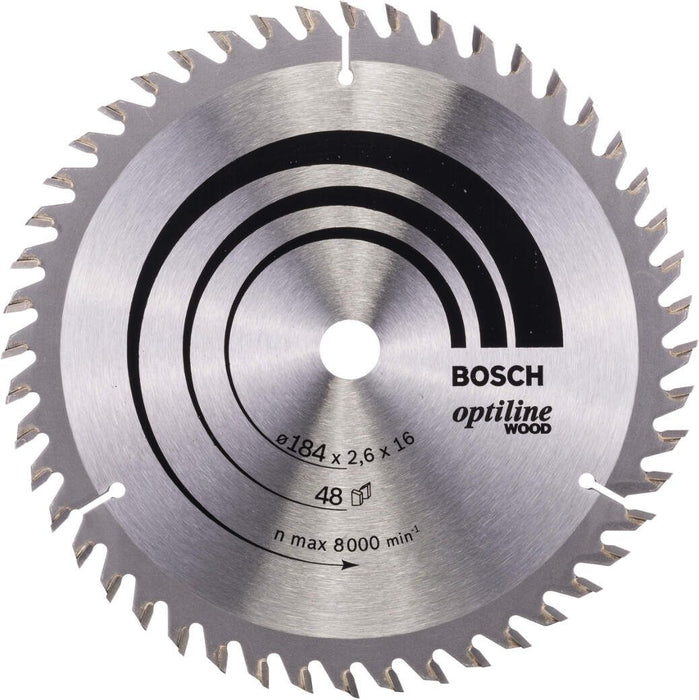 Bosch list kružne testere Optiline Wood 184 x 16 x 2,6 mm, 48 - 2608641181 List kružne testere za drvo BOSCH BOSCH-2608641181 Madras doo Beograd