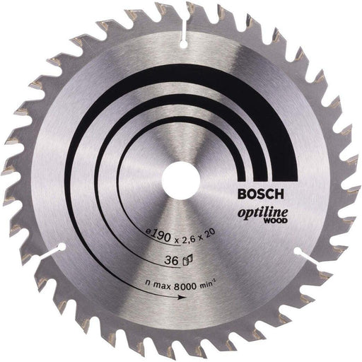 Bosch list kružne testere Optiline Wood 190 x 20/16 x 2,6 mm, 36 - 2608640613 List kružne testere za drvo BOSCH Madras doo Beograd