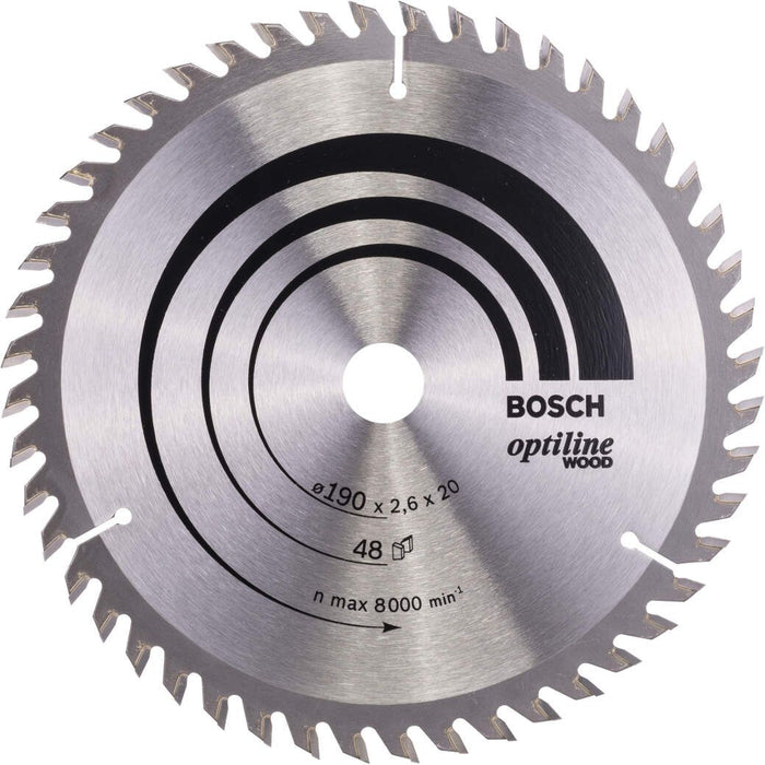 Bosch list kružne testere Optiline Wood 190 x 20/16 x 2,6 mm, 48 - 2608640614 List kružne testere za drvo BOSCH Madras doo Beograd