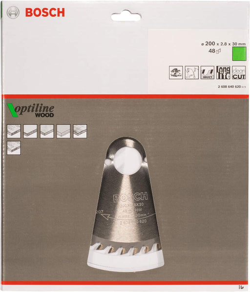Bosch list kružne testere Optiline Wood 200 x 30 x 2,8 mm, 48 - 2608640620 List kružne testere za drvo BOSCH Madras doo Beograd
