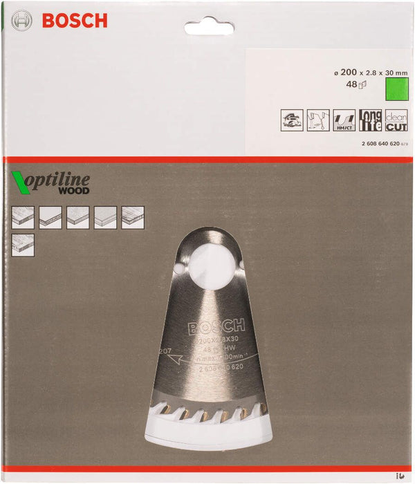 Bosch list kružne testere Optiline Wood 200 x 30 x 2,8 mm, 48 - 2608640620 List kružne testere za drvo BOSCH Madras doo Beograd