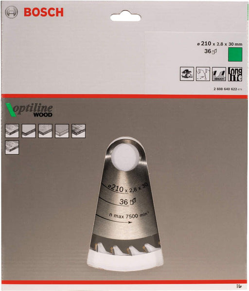 Bosch list kružne testere Optiline Wood 210 x 30 x 2,8 mm, 36 - 2608640622 List kružne testere za drvo BOSCH Madras doo Beograd