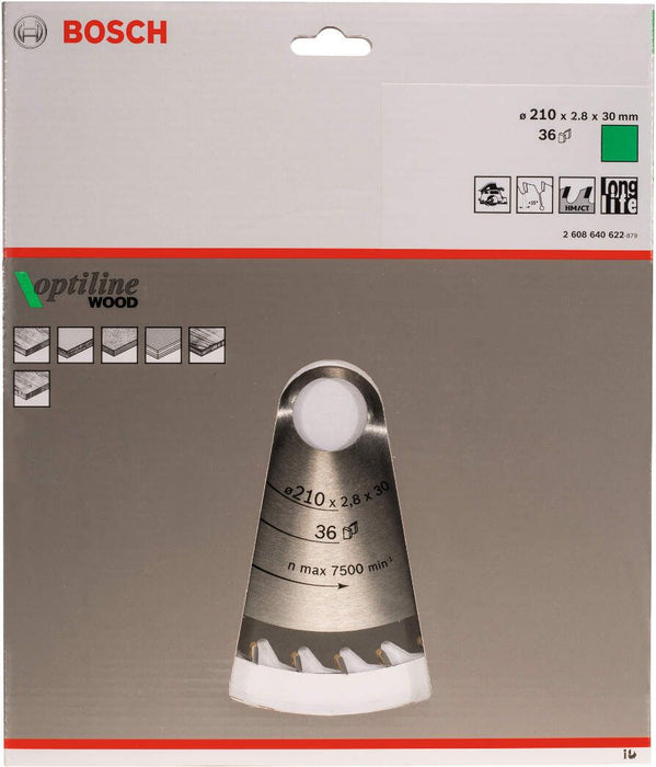 Bosch list kružne testere Optiline Wood 210 x 30 x 2,8 mm, 36 - 2608640622 List kružne testere za drvo BOSCH Madras doo Beograd