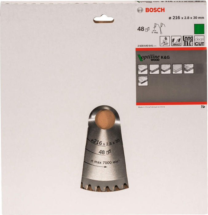 Bosch list kružne testere Optiline Wood 216 x 30 x 2,8 mm, 48 - 2608640641 List kružne testere za drvo BOSCH Madras doo Beograd