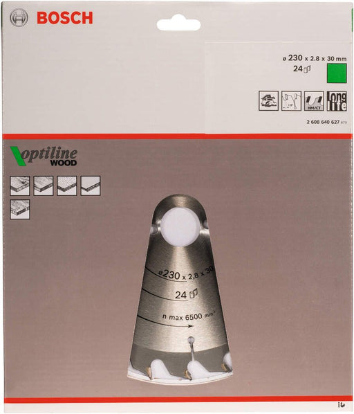Bosch list kružne testere Optiline Wood 230 x 30 x 2,8 mm, 24 - 2608640627 List kružne testere za drvo BOSCH Madras doo Beograd