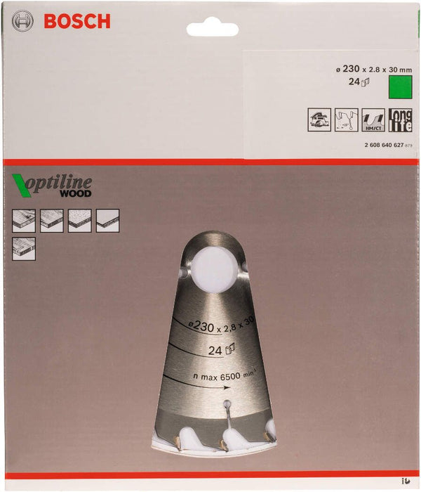Bosch list kružne testere Optiline Wood 230 x 30 x 2,8 mm, 24 - 2608640627 List kružne testere za drvo BOSCH Madras doo Beograd