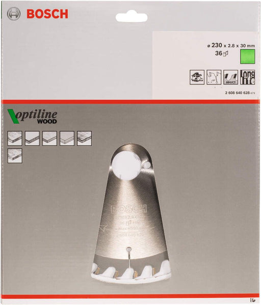 Bosch list kružne testere Optiline Wood 230 x 30 x 2,8 mm, 36 - 2608640628 List kružne testere za drvo BOSCH Madras doo Beograd