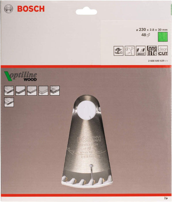 Bosch list kružne testere Optiline Wood 230 x 30 x 2,8 mm, 48 - 2608640629 List kružne testere za drvo BOSCH Madras doo Beograd
