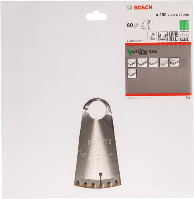 Bosch list kružne testere Optiline Wood 250 x 30 x 3,2 mm, 60 - 2608640644 List kružne testere za drvo BOSCH Madras doo Beograd