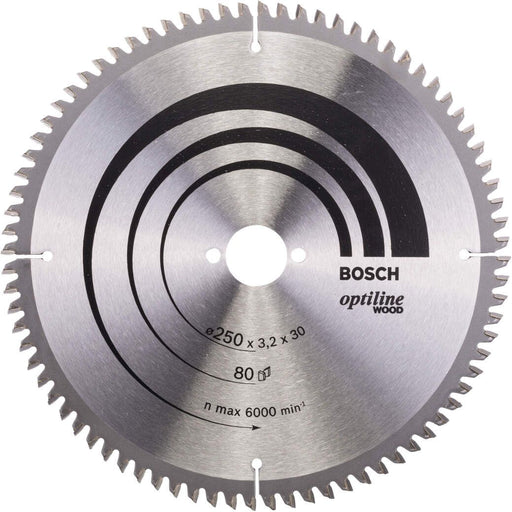 Bosch list kružne testere Optiline Wood 250 x 30 x 3,2 mm, 80 - 2608640645 List kružne testere za drvo BOSCH Madras doo Beograd