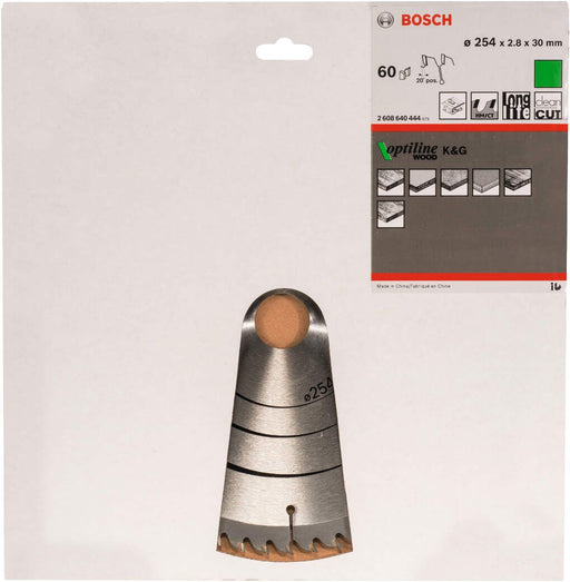 Bosch list kružne testere Optiline Wood 254 x 30 x 2,8 mm, 60 - 2608640444 List kružne testere za drvo BOSCH BOSCH-2608640444 Madras doo Beograd