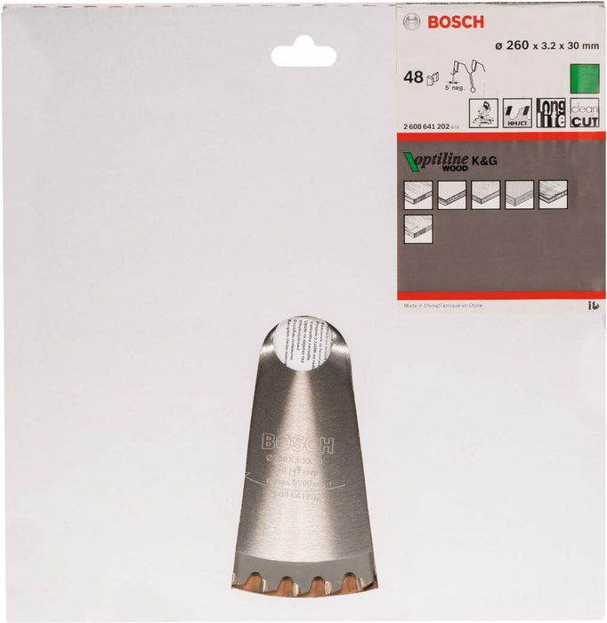 Bosch list kružne testere Optiline Wood 260 x 30 x 3,2 mm, 48 - 2608641202 List kružne testere za drvo BOSCH BOSCH-2608641202 Madras doo Beograd