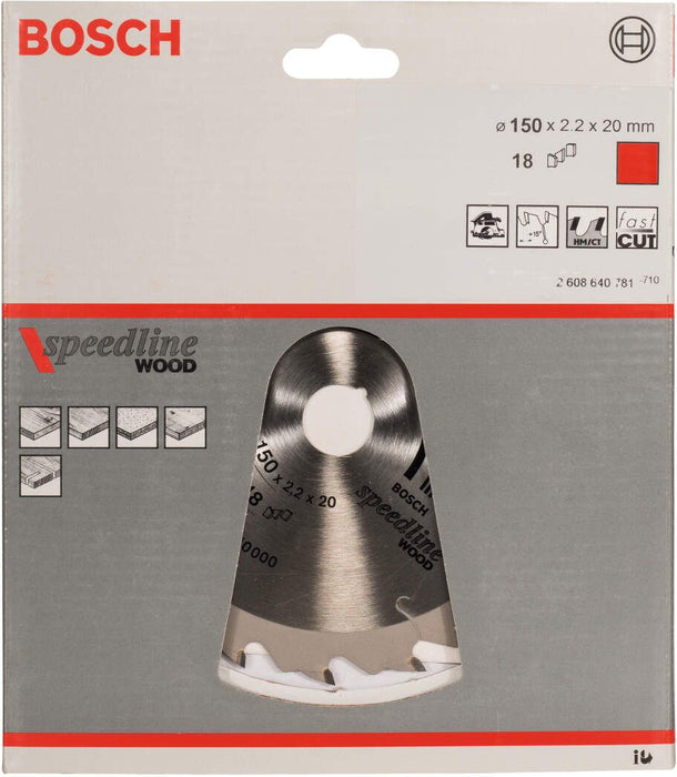 Bosch list kružne testere Speedline Wood 150 x 20 x 2,2 mm, 18 - 2608640781 List kružne testere za drvo BOSCH BOSCH-2608640781 Madras doo Beograd