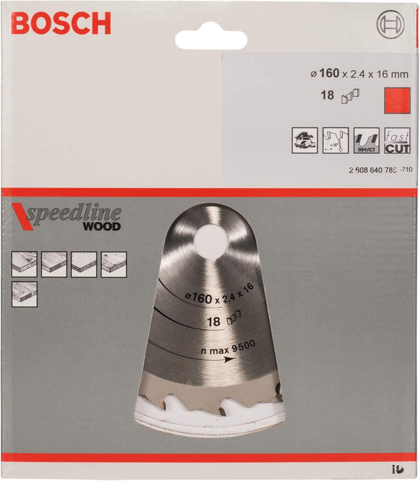 Bosch list kružne testere Speedline Wood 160 x 16 x 2,4 mm, 18 - 2608640785 List kružne testere za drvo BOSCH BOSCH-2608640785 Madras doo Beograd