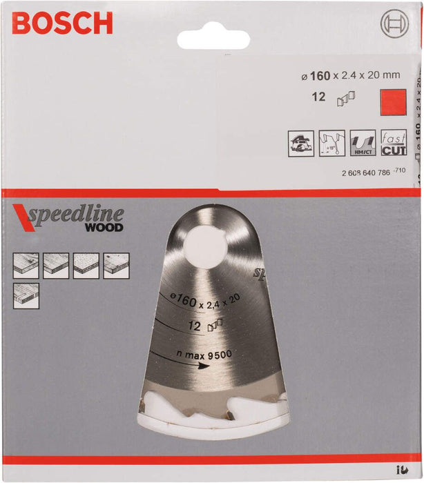 Bosch list kružne testere Speedline Wood 160 x 20 x 2,4 mm, 12 - 2608640786 List kružne testere za drvo BOSCH BOSCH-2608640786 Madras doo Beograd