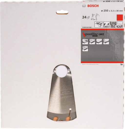 Bosch list kružne testere Speedline Wood 250 x 30 x 3,2 mm, 24 - 2608640680 List kružne testere za drvo BOSCH Madras doo Beograd