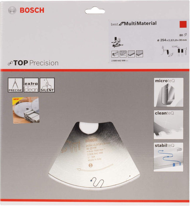 Bosch list kružne testere Top Precision Best for Multi Material 254 x 30 x 2,3 mm, 80 - 2608642098 List višenamenske kružne testere BOSCH BOSCH-2608642098 Madras doo Beograd