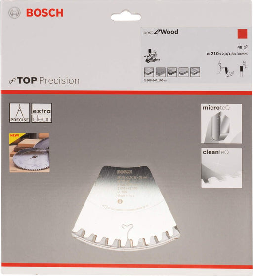 Bosch list kružne testere Top Precision Best for Wood 210 x 30 x 2,3 mm, 48 - 2608642100 List kružne testere za drvo BOSCH BOSCH-2608642100 Madras doo Beograd