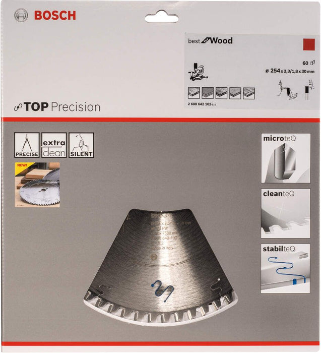 Bosch list kružne testere Top Precision Best for Wood 254 x 30 x 2,3 mm, 60 - 2608642102 List kružne testere za drvo BOSCH BOSCH-2608642102 Madras doo Beograd