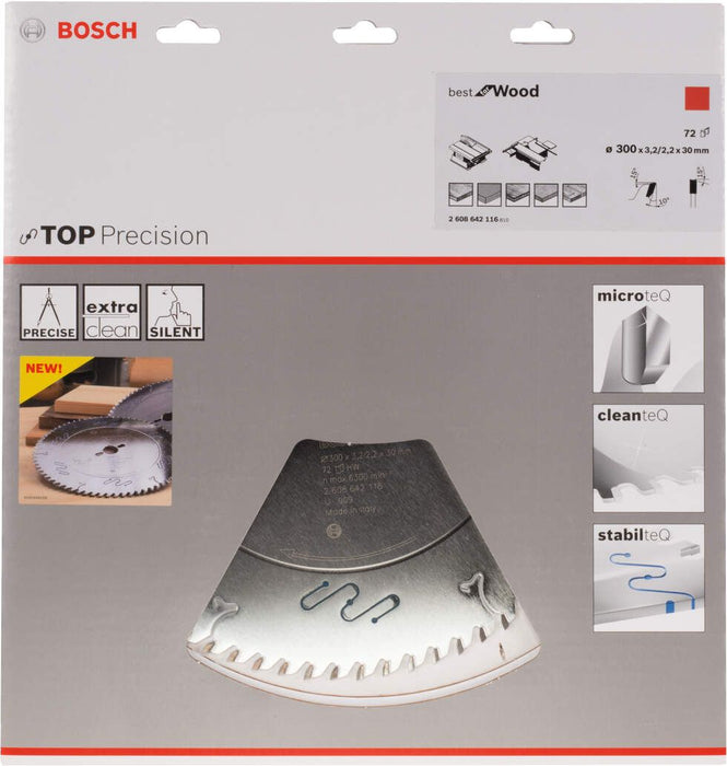 Bosch list kružne testere Top Precision Best for Wood 300 x 30 x 3,2 mm, 72 - 2608642116 List kružne testere za drvo BOSCH BOSCH-2608642116 Madras doo Beograd