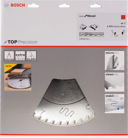 Bosch list kružne testere Top Precision Best for Wood 315 x 30 x 3,2 mm, 48 - 2608642119 List kružne testere za drvo BOSCH BOSCH-2608642119 Madras doo Beograd