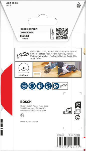 BOSCH List testere za sečenje drveta ACZ 85 EC, Starlock, 85 mm - Segment lista testere RB - 1ER ACZ 85 EC (2608669262) Madras doo Beograd Madras doo Beograd