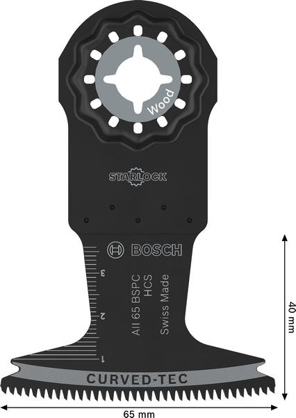 BOSCH List testere za sečenje drveta AII 65 BSPC, Starlock, 65×40 mm, 5 delova - List testere za uranjanje RB - 5ER AII 6 (2608669259) Madras doo Beograd Madras doo Beograd