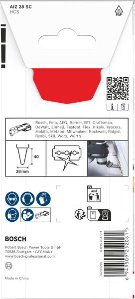 BOSCH List testere za sečenje plastike AIZ 28 SC, Starlock, 28×40 mm - Sekač fugni RB - 1ER AIZ 28 SC (2608669272) Madras doo Beograd Madras doo Beograd
