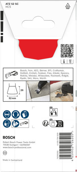 BOSCH List testere za sečenje raznih materijala ATZ 52 SC, Starlock, 52×26 mm - Lopatica RB - 1ER ATZ 52 SC (2608669268) Madras doo Beograd Madras doo Beograd