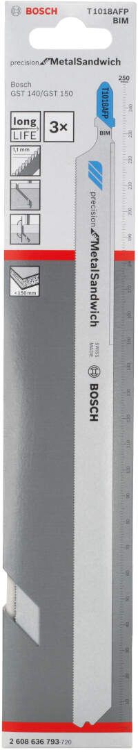 Bosch list ubodne testere T 123 XF Progressor for Metal - pakovanje 25 komada - 2608638474 List ubodne testere BOSCH BOSCH-2608638474 Madras doo Beograd