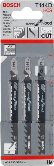 Bosch list ubodne testere T 144 D Speed for Wood - pakovanje 3 komada - 2608630560 List ubodne testere BOSCH BOSCH-2608630560 Madras doo Beograd