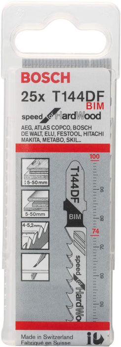 Bosch list ubodne testere T 144 DF Speed for Hard Wood - pakovanje 25 komada - 2608634990 List ubodne testere BOSCH BOSCH-2608634990 Madras doo Beograd