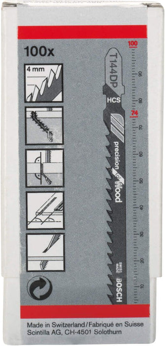 Bosch list ubodne testere T 144 DP Precision for Wood - pakovanje 100 komada - 2608633A42 List ubodne testere BOSCH BOSCH-2608633A42 Madras doo Beograd