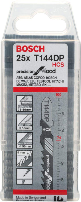 Bosch list ubodne testere T 144 DP Precision for Wood - pakovanje 25 komada - 2608633A39 List ubodne testere BOSCH BOSCH-2608633A39 Madras doo Beograd