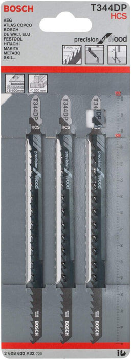 Bosch list ubodne testere T 344 DP Precision for Wood - pakovanje 3 komada - 2608633A32 List ubodne testere BOSCH Madras doo Beograd