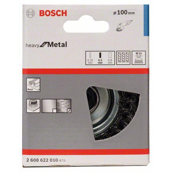 Bosch lončasta četka 100 mm, 0,5 mm, M14 - 2608622010 Lončasta četka BOSCH BOSCH-2608622010 Madras doo Beograd