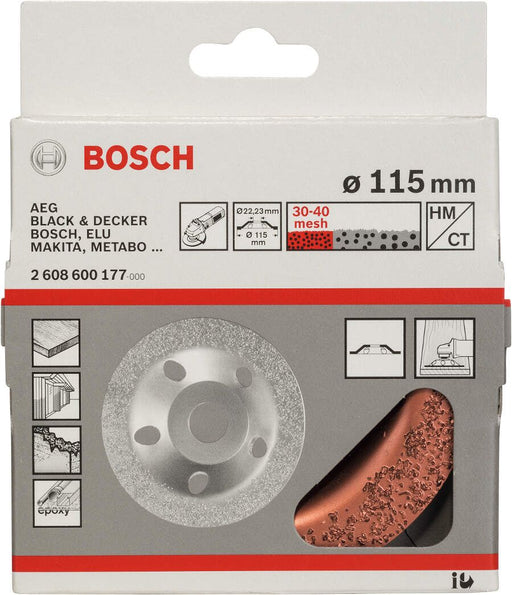 Bosch lončasta ploča sa tvrdim metalom 115 x 22,23 mm; fino, pljosnato - 2608600177 Lončasta ploča BOSCH BOSCH-2608600177 Madras doo Beograd