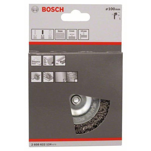 Bosch pločasta četka 100 mm, 0,3 mm, 10 mm - 2608622124 Pločasta četka BOSCH BOSCH-2608622124 Madras doo Beograd