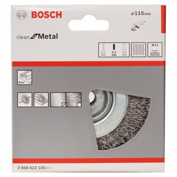 Bosch pločasta četka 115 mm, 0,3 mm, M14 - 2608622100 Pločasta četka BOSCH BOSCH-2608622100 Madras doo Beograd