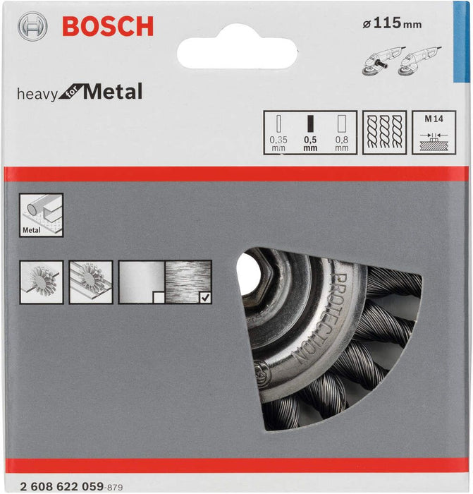 Bosch pločasta četka 115 mm, 0,5 mm, 12 mm, M14 - 2608622059 Pločasta četka BOSCH BOSCH-2608622059 Madras doo Beograd