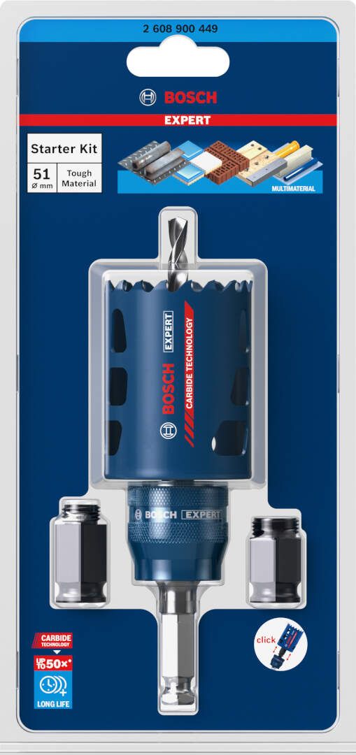 Bosch Početni komplet EXPERT Tough Material testera za otvore 51 x 60 mm - 2608900449 Set testera za otvore BOSCH Madras doo Beograd