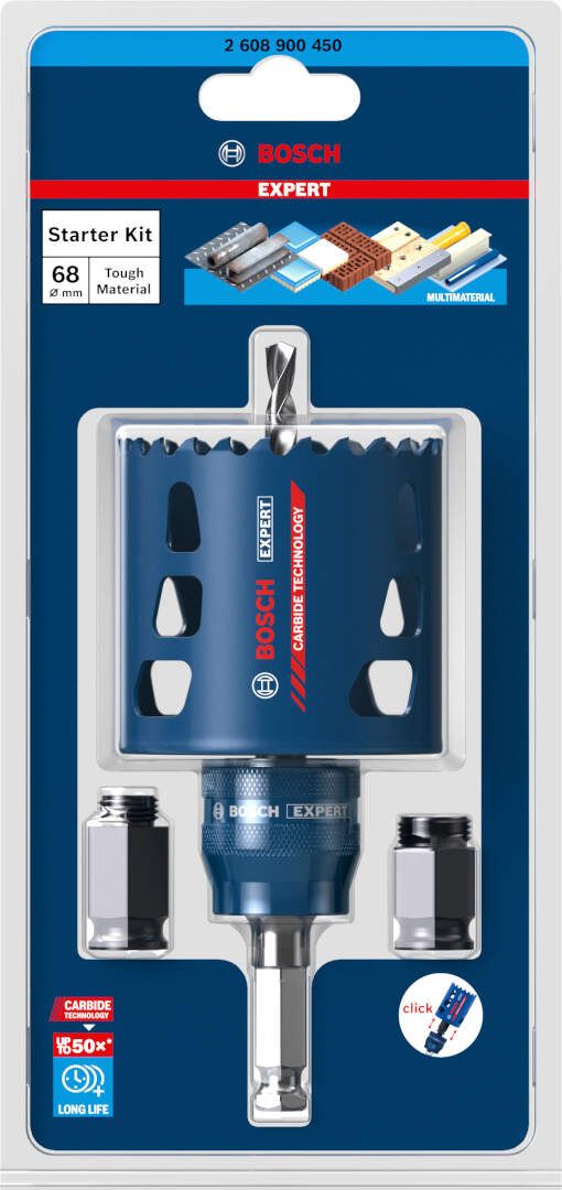 Bosch Početni komplet EXPERT Tough Material testera za otvore 68 x 60 mm - 2608900450 Set testera za otvore BOSCH Madras doo Beograd