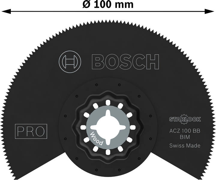 BOSCH PRO ACZ 100 BB list testere za višenamenski alat, 100 mm - Segment lista testere RB - 1ER ACZ100 BB (2608669118) Madras doo Beograd Madras doo Beograd