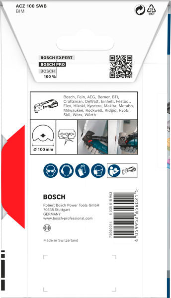 BOSCH PRO ACZ 100 SWB list testere za višenamenski alat, 100 mm - Segment lista testere RB - 1ER ACZ100 SW (2608669123) Madras doo Beograd Madras doo Beograd