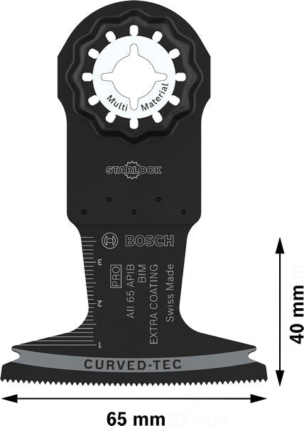 BOSCH PRO AII 65 APIB list testere za višenamenski alat, 65×40 mm - List testere za uranjanje RB - 1ER AII65 (2608669078) Madras doo Beograd Madras doo Beograd