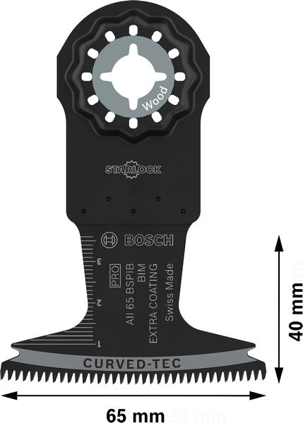 BOSCH PRO AII 65 BSPIB list testere za višenamenski alat, 65×40 mm - List testere za uranjanje RB - 1ER AII65 (2608669082) Madras doo Beograd Madras doo Beograd