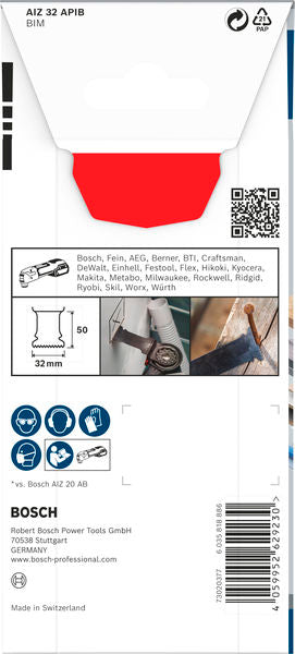 BOSCH PRO AIZ 32 APIB list testere za uranjanje, 32x50 mm - List testere za uranjanje RB - 1ER AIZ 3 (2608669066) Madras doo Beograd Madras doo Beograd