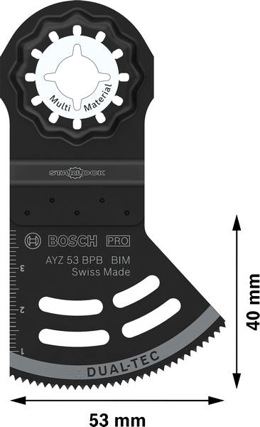 BOSCH PRO AYZ 53 BPB list testere za višenamenski alat, 53×40 mm - List testere za uranjanje RB - 1ER AYZ53 (2608669114) Madras doo Beograd Madras doo Beograd