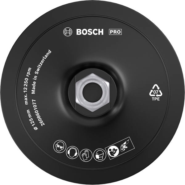 BOSCH PRO Backing Pad, 125 mm, M14, čičak traka - Tanjir sa čičak-prihvatom 125 mm (2608601077) Power Tools BOSCH Madras doo Beograd