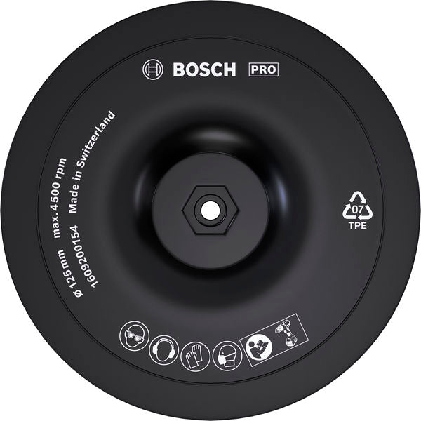 BOSCH PRO Backing Pad, 125×8 mm, čičak-traka - Potporni tanjir 125 mm, čičak (1609200154) Power Tools BOSCH Madras doo Beograd